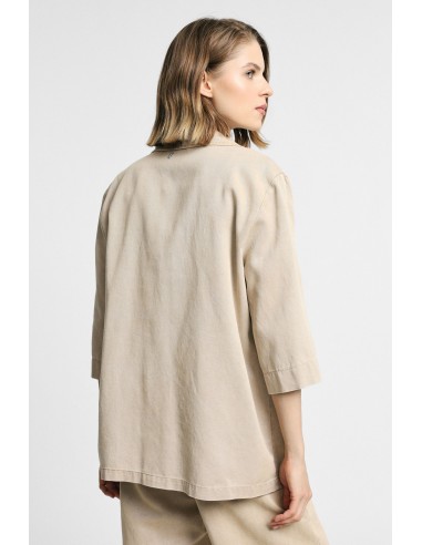 Blazer Oversize com Bolsos Frontais e Mangas Amplas Please