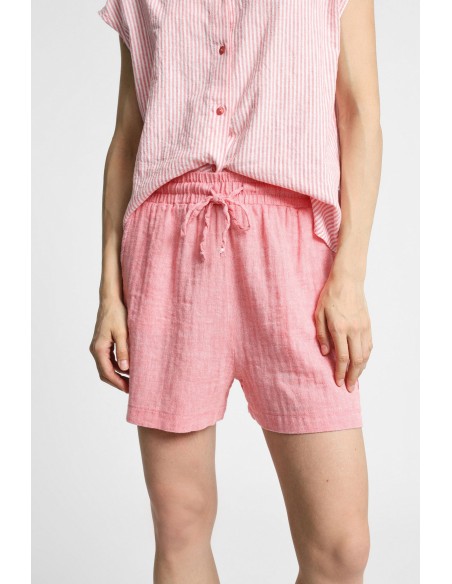 Shorts de corte regular com cordão e bolsos laterais Please