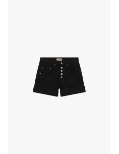 Shorts de corte regular com vira e botões frontais Please
