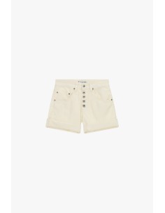 Shorts de corte regular com vira e botões frontais Please 2