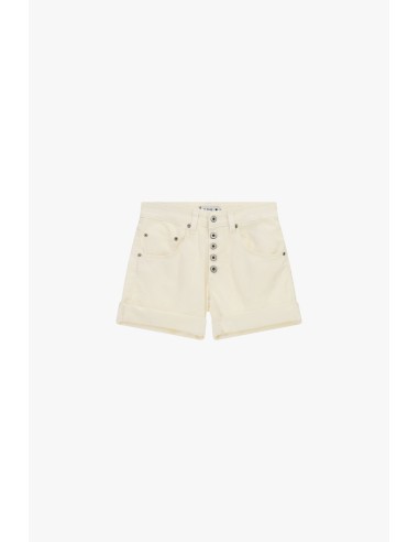 Shorts de corte regular com barra virada e botões frontais Please