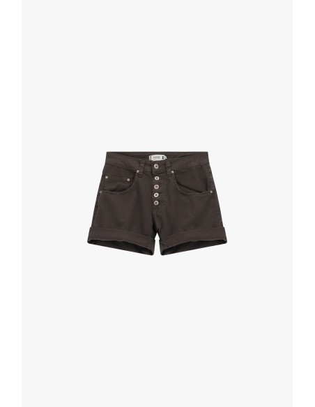 Shorts Regular-Fit com Dobradura e Botões Frontais Please
