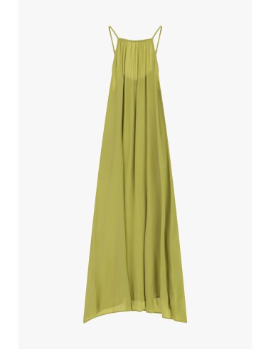 Vestido longo amplo com alças finas e drapeado Dixie