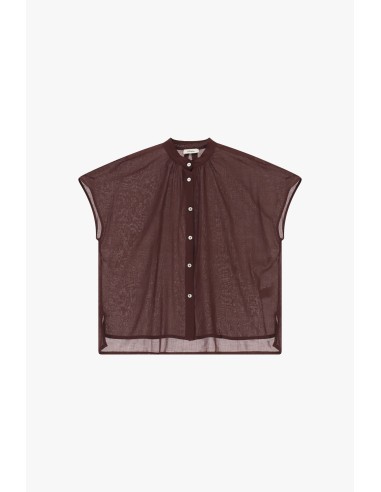 Camisa Larga Sem Mangas Com Botões Visíveis Dixie