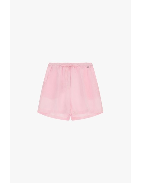 Shorts corte regular com cintura elástica e cordão Dixie