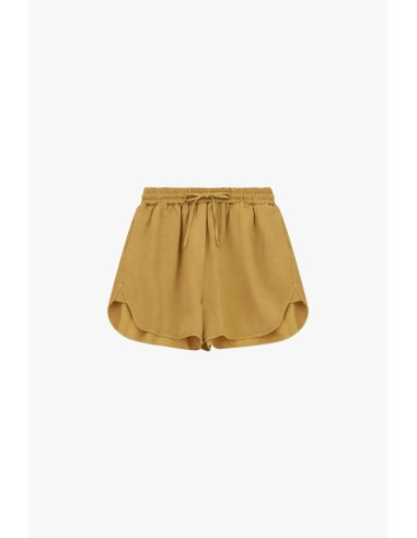 Shorts de corte regular com barra arredondada e cintura elástica Dixie