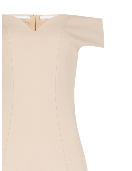 Vestido longo estilo sereia em scuba crepe com costuras verticais Rinascimento