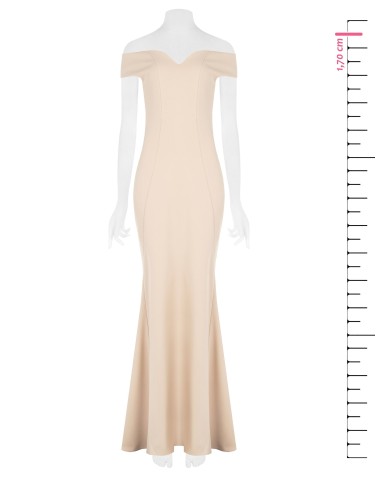 Vestido Longo Corte Sereia em Scuba Crepe com Costuras Verticais Rinascimento