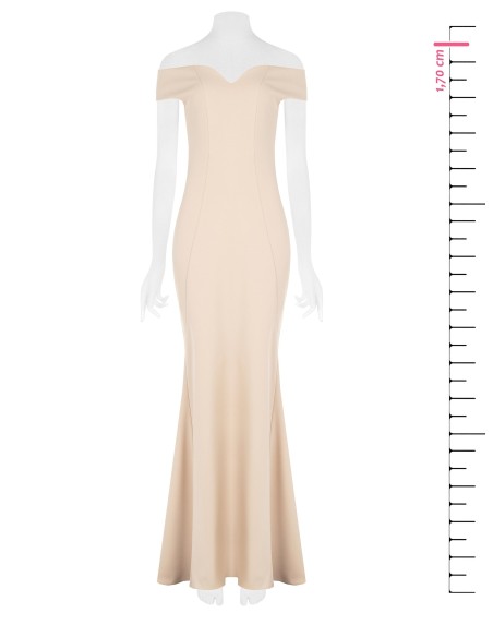 Vestido Longo Corte Sereia em Scuba Crepe com Costuras Verticais Rinascimento