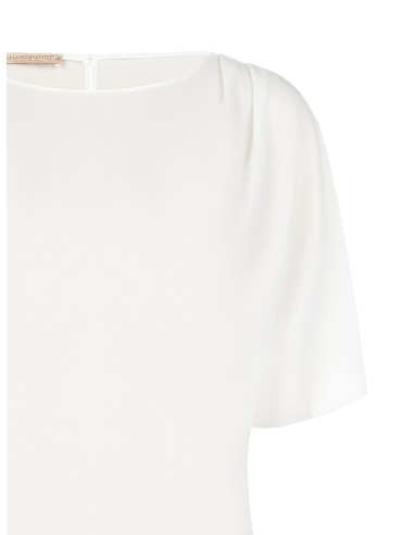 Blusa Ampla e Fluida em Georgette com Mangas de Morcego Rinascimento
