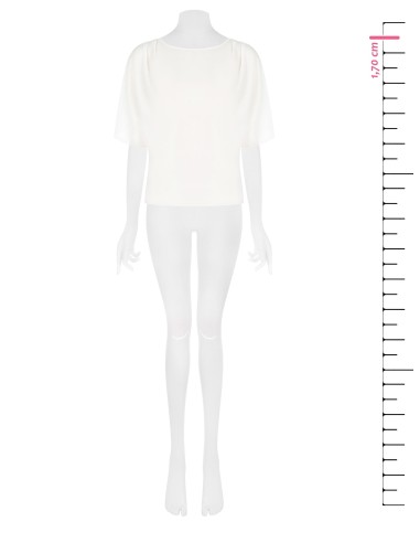 Blusa ampla e fluida em georgette com mangas de morcego Rinascimento