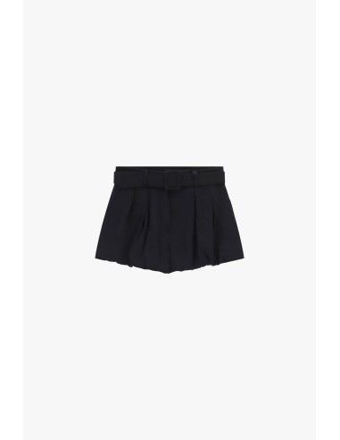 Shorts Hot Pants com Pregas e Cinto Coordenado Dixie