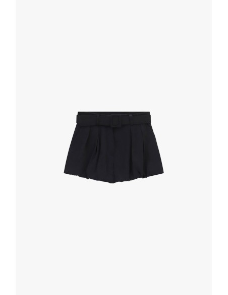 Shorts Hot Pants com Pregas e Cinto Coordenado Dixie