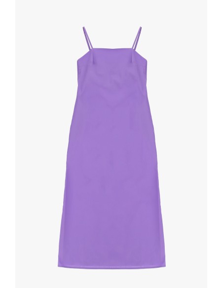 Vestido Midi Com Alças Finas E Corte Reto Dixie