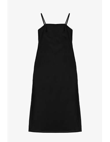 Vestido Midi Com Alças Finas E Linha Reta Dixie