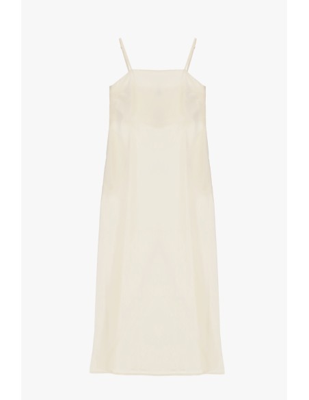 Vestido midi com alças finas e corte reto Dixie