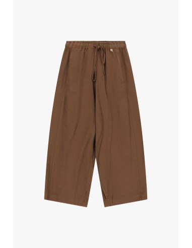 Calças Palazzo Cropped Com Elástico E Cordão Dixie