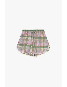 Shorts Xadrez Com Cordão E Borda Bordada Dixie 2