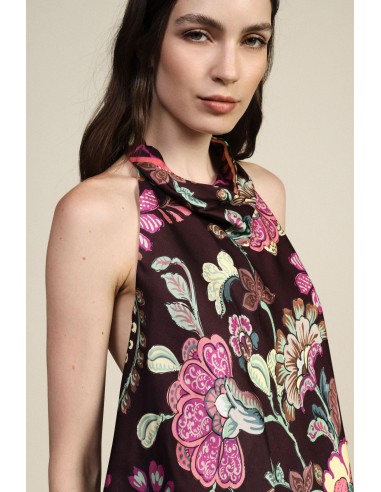 Top com Estampa Floral e Decote com Laço Dixie