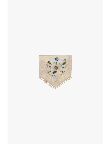 Top Bandana com Bordado Floral e Detalhes com Franjas Dixie