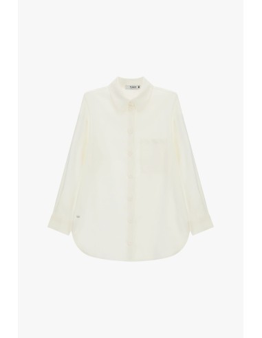 Camisa de corte regular com bolso frontal e mangas compridas Please