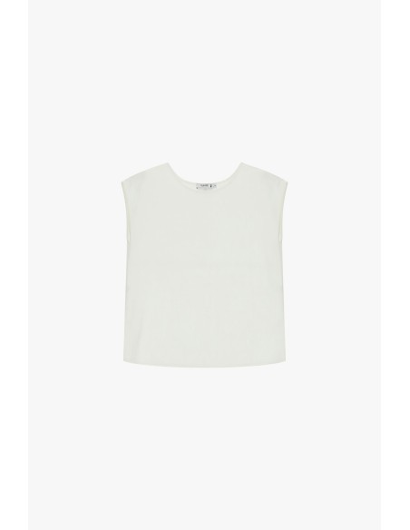 Top boxy fit com ombros caídos e gola redonda Please