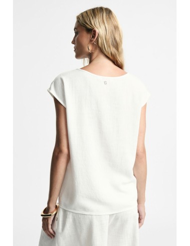 Top Boxy Fit com ombros caídos e gola redonda Please
