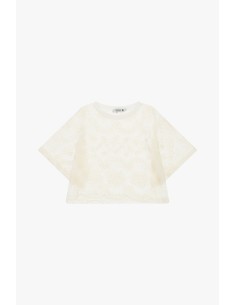 Top Boxy com Bordado Floral e Barra Picotada Please 2