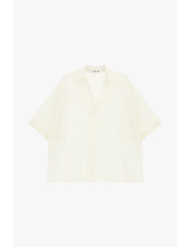 Blusa Ampla De Mangas Curtas Com Gola Clássica Please