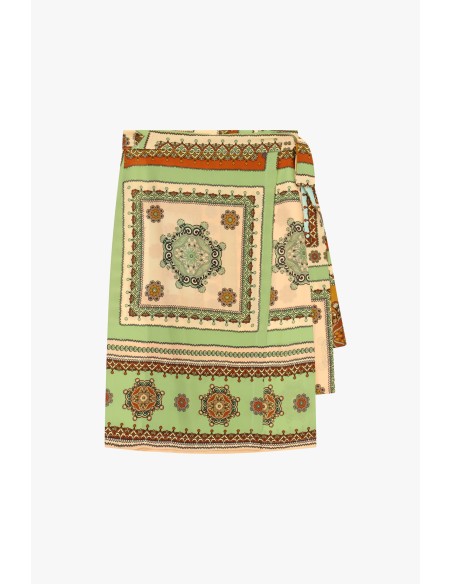 Saia Envelope Estampa Geométrica Midi Dixie