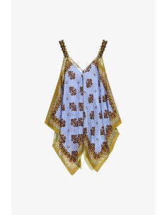 Top com painéis, alças entrelaçadas e estampa floral Dixie 2