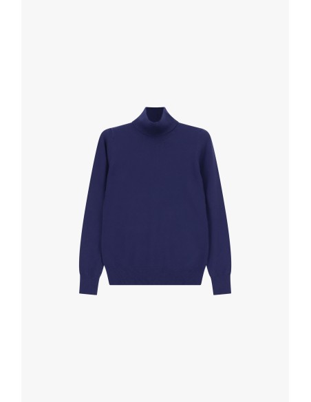 Camisola de gola alta, corte regular, com acabamento canelado Please