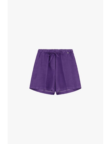 Shorts Corte Regular com Cintura Elástica e Cordão Dixie