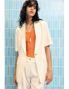 Blazer com mangas curtas e bolsos Please