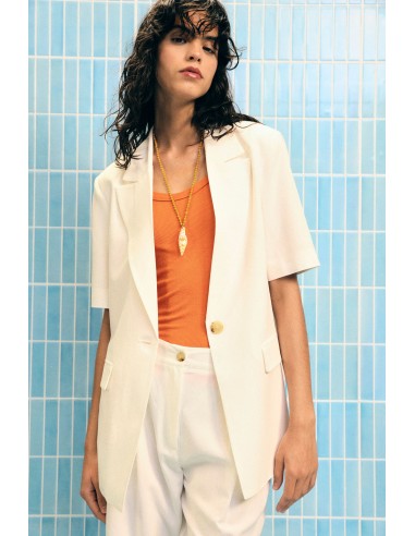 Blazer com mangas curtas e bolsos Please