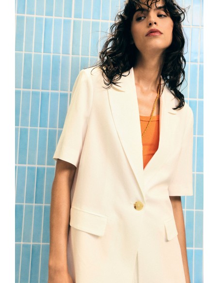Blazer com mangas curtas e bolsos Please