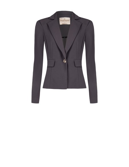 Blazer Cinturado em Scuba Crepe Rinascimento