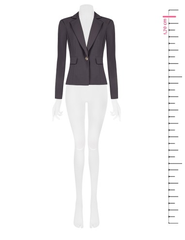 Blazer acinturado em scuba crepe Rinascimento