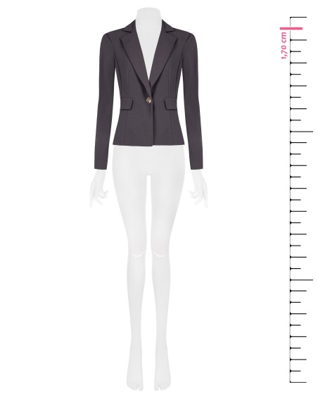 Blazer acinturado em scuba crepe Rinascimento