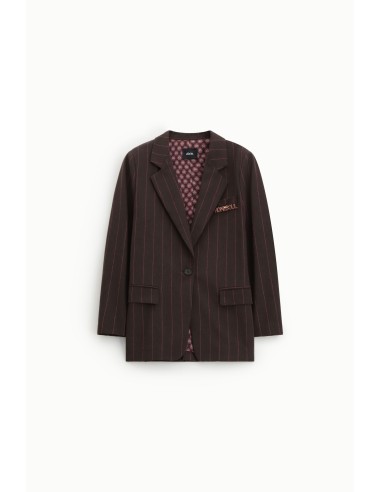 Blazer Às Riscas Com Fecho Simples E Bolsos Dixie