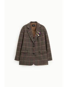 Blazer Xadrez Com Bolsos Aplicados E Botões Dixie 2