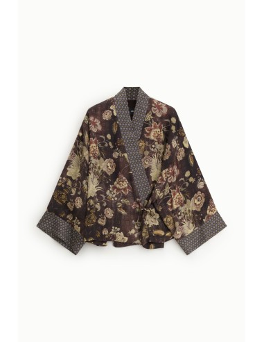 Blazer estampado floral com mangas amplas Dixie