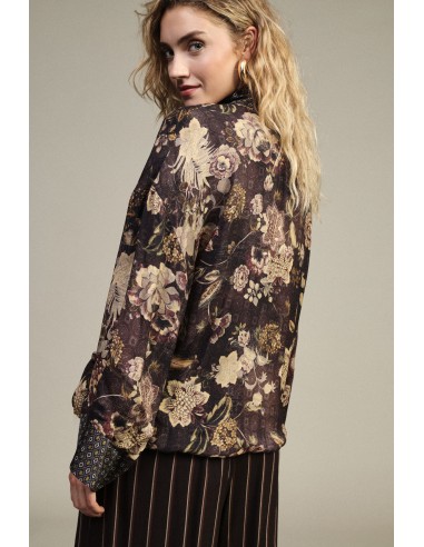 Blazer estampado floral com mangas amplas Dixie