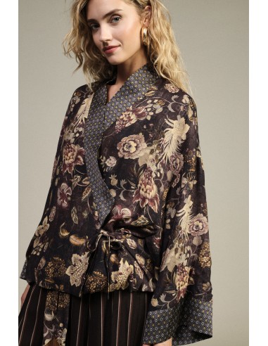 Blazer estampado floral com mangas amplas Dixie