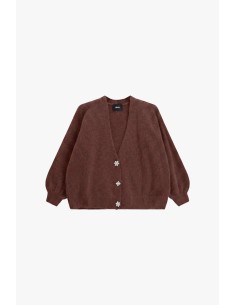 Cardigan com botões joia e mangas amplas Dixie 2