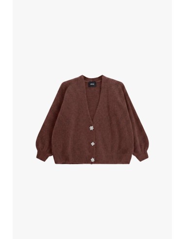 Cardigan com Botões Jóia e Mangas Amplas Dixie