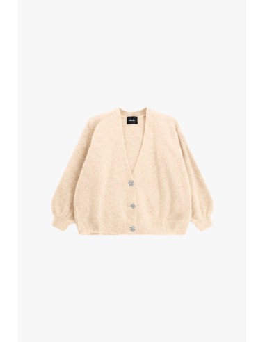 Cardigan com botões joia e mangas amplas Dixie
