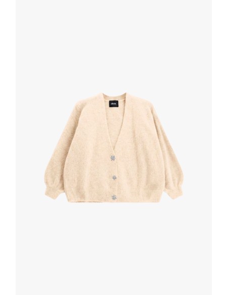 Cardigan com botões joia e mangas amplas Dixie