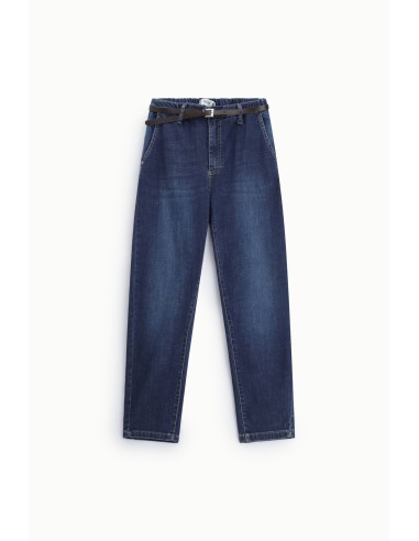 Jeans Tapered Com Cintura Elasticizada Please