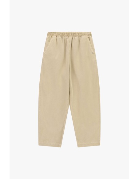 Calças cropped com cintura elástica e bolsos Please